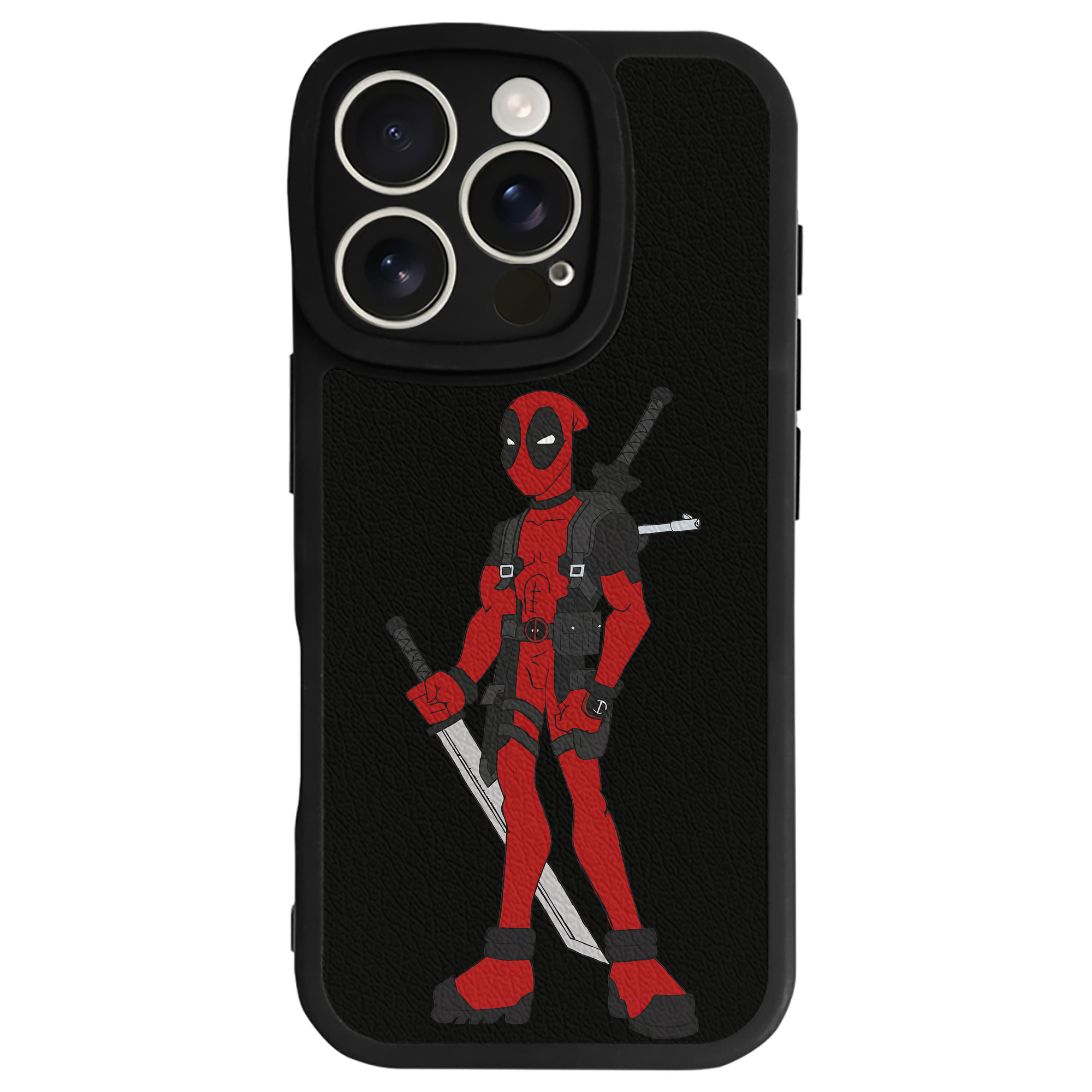 （画像用） Deadpool デッドプール 【iPhone 16シリーズ対応】シリコンスマホケース（レザー調） 材質：シリコン